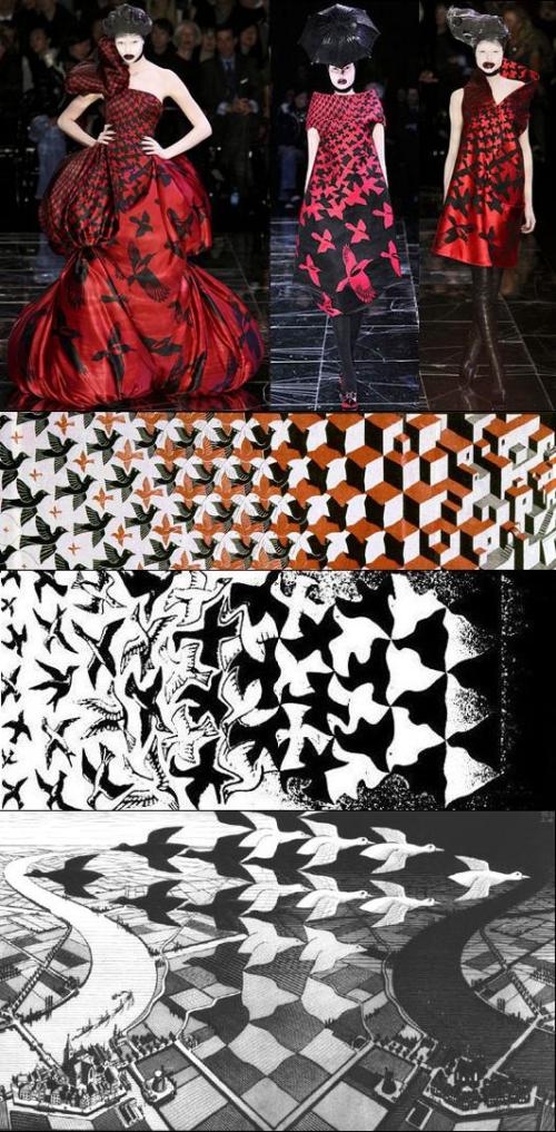 Moda e Arte - Alexander McQueen - Escher - 2009