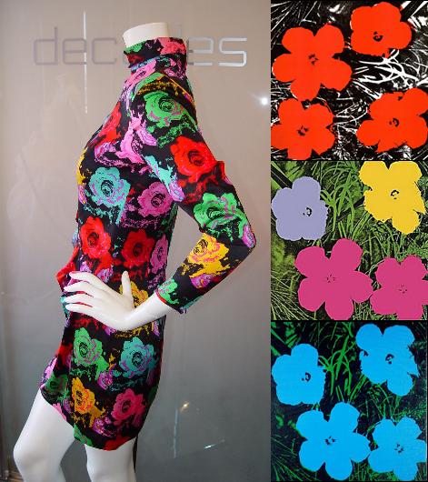 Moda e Arte - Emanuel Ungaro Parallele - Andy Warhol flowers - 90's